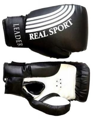 Боксерские перчатки Realsport Leader черный 12 oz