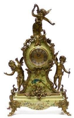 Часы под старину из фарфора с бронзой Glasar 35x19x59см, Glasar