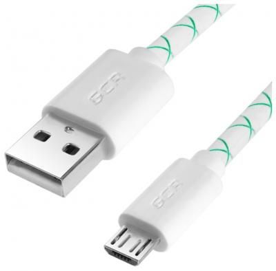 Кабель GreenConnect USB - microUSB (GCR-UA9MCB3) 2 м бело-зеленый
