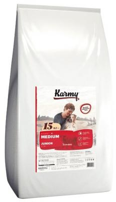 Сухой корм для щенков Karmy телятина 15 кг (для средних пород)