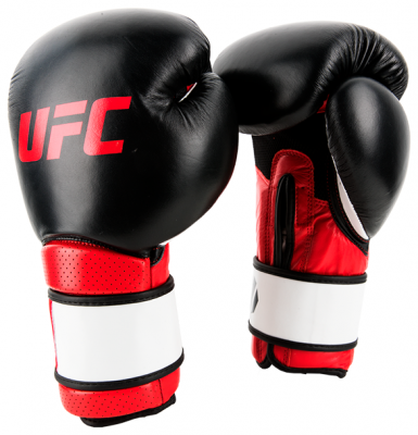 Перчатки UFC для работы на снарядах MMA 14 унций (Черно-красные)