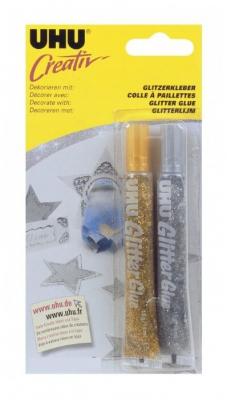 UHU Клеящие блестки для декорирования Creativ Glitter Glue (2 шт.) серебро/золото