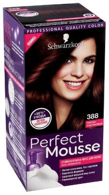Schwarzkopf Perfect Mousse Стойкая краска-мусс для волос, 388, Красно-Каштановый