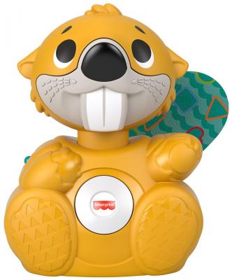 Интерактивная развивающая игрушка Fisher-Price Linkimals Веселый Бобер GXD83, желтый