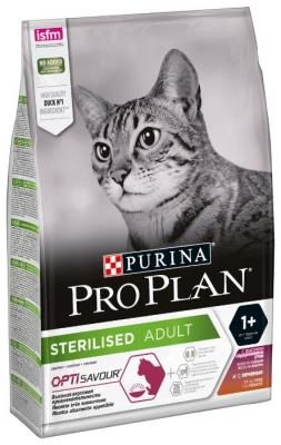 Корм для стерилизованных кошек Purina Pro Plan Opti Savour с уткой, с печенью 3 кг